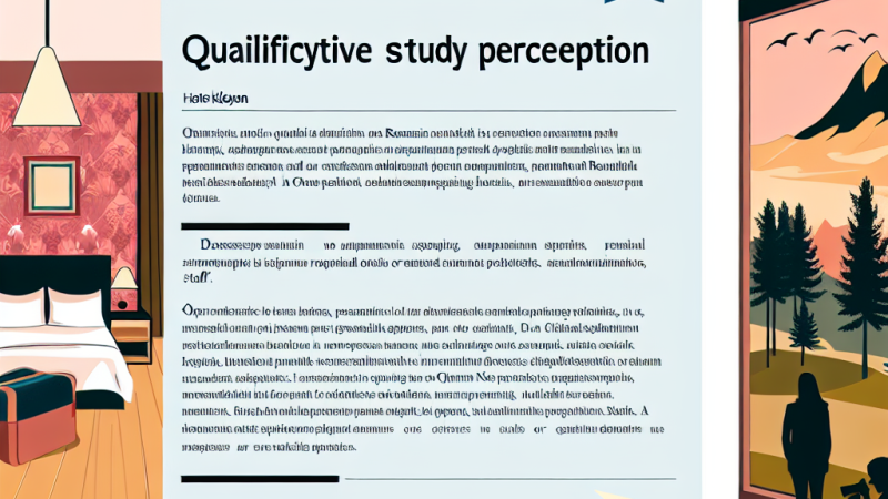 Analiza imaginii Hotelului Kleyn printre turiști: studiu calitativ de marketing