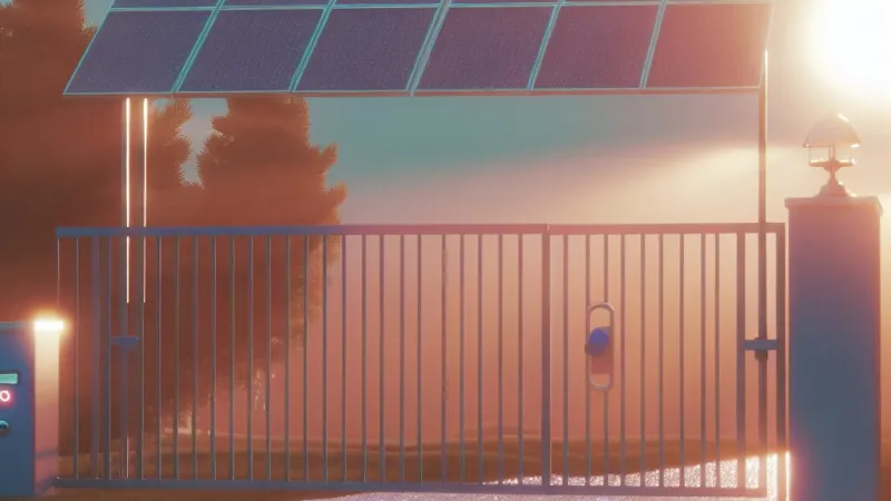 Automatizare off-grid pentru porți batante alimentate cu energie solară