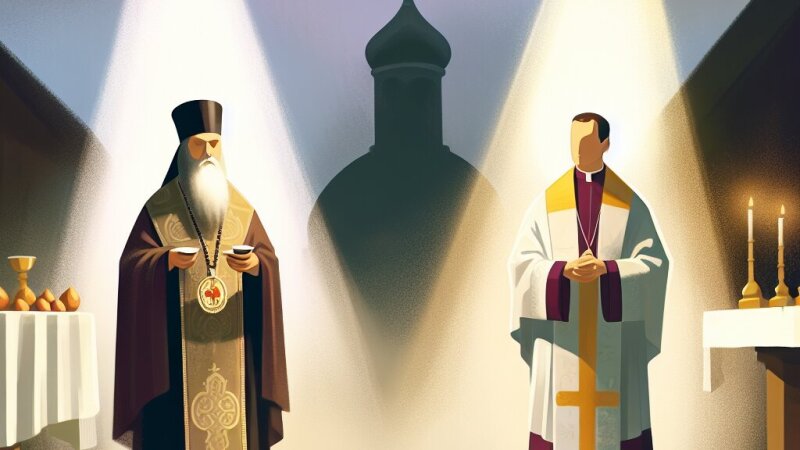 Euharistia ortodoxă vs. romano‑catolică – asemănări și diferențe