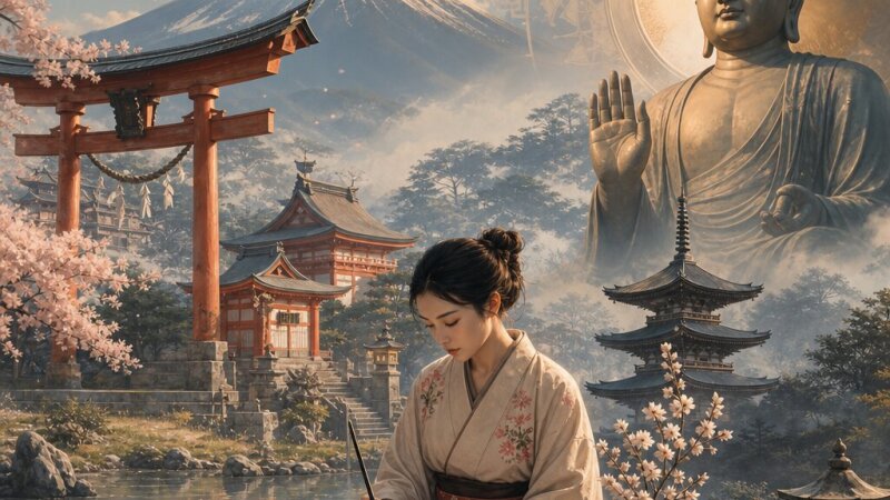 Influența shintoismului și budismului în cultura și literatura japoneză