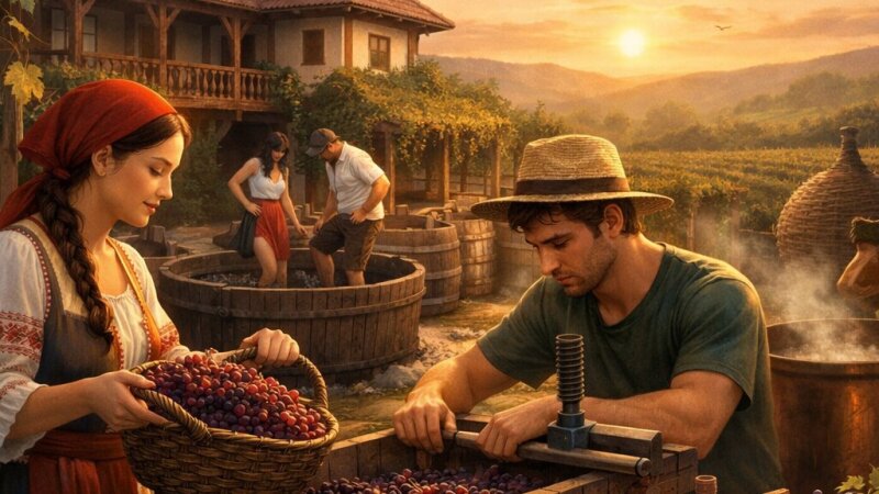 Metode de prelucrare a strugurilor roșii în pensiunile agroturistice din Oltenia