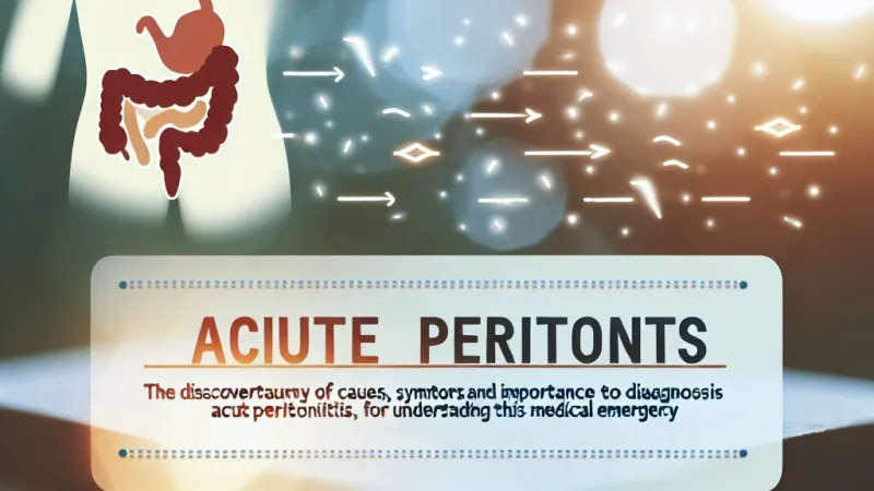 Peritonita acută: cauze, simptome și importanța diagnosticării rapide