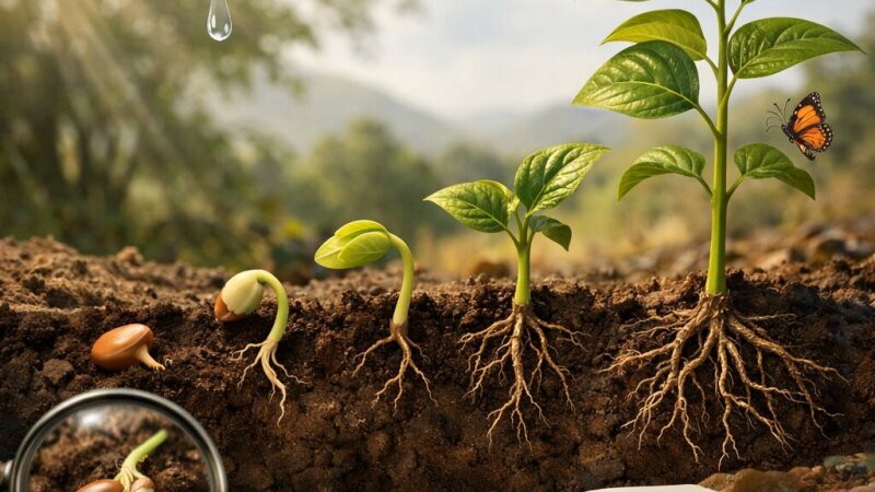 Procesul de germinație a semințelor și creșterea plantulelor explicate