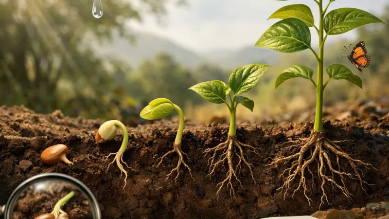 Procesul de germinație a semințelor și creșterea plantulelor explicate