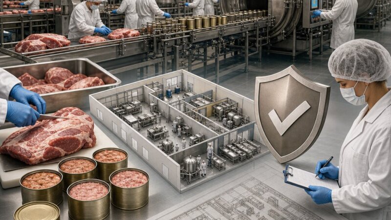 Proiectarea unei fabrici de conserve din carne